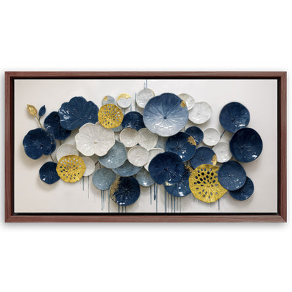 Save 33% When You Add A Frame To Your 60x30 Lotus Leaf Abstract Wall Art VII Canvas Now