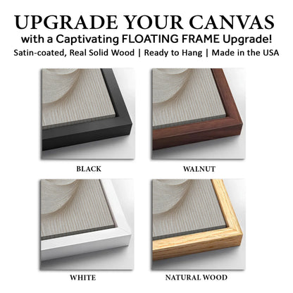 Save 33% When You Add A Frame To Your 36x24 Minimalist Waves Wall Art Canvas Now