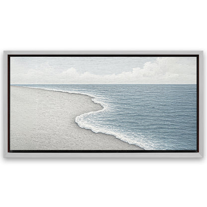 Save 33% When You Add A Frame To Your 48x24 Abstract Beach Shore Wall Art Canvas Now