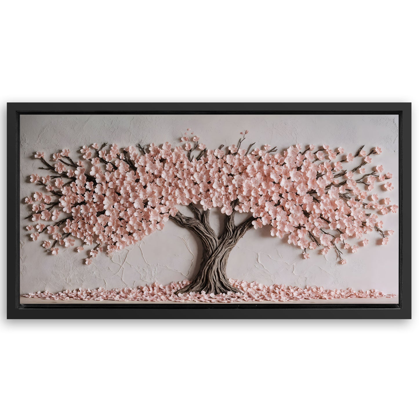 Save 33% When You Add A Frame To Your 48x24 Blush Blossom Wall Art Canvas Now