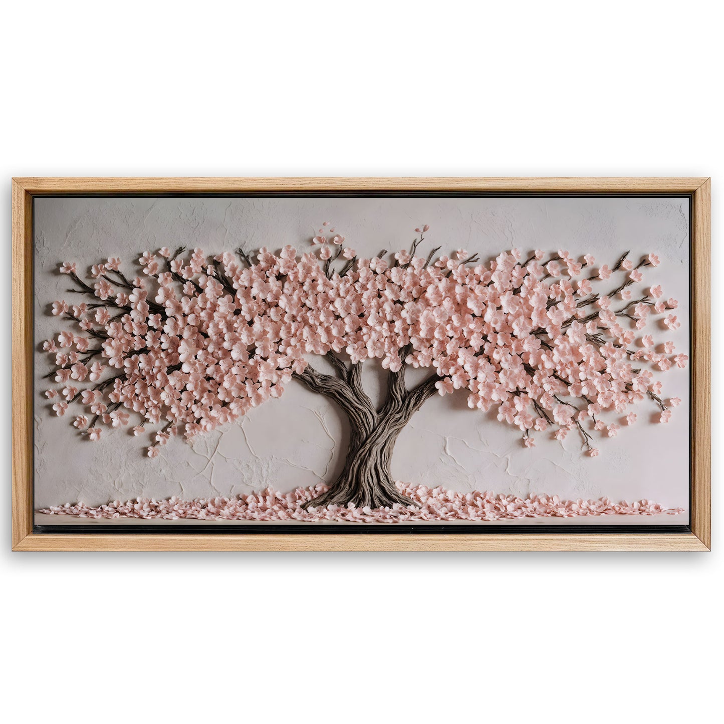 Save 33% When You Add A Frame To Your 20x10 Blush Blossom Wall Art Canvas Now