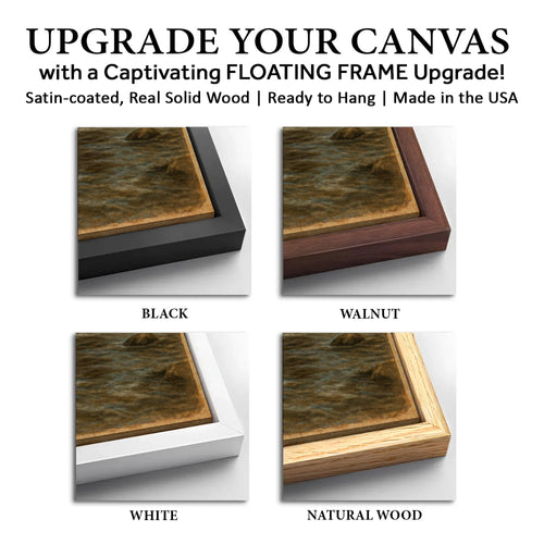 Save 33% When You Add A Frame To Your 36x24 Mother Bear and Cubs Crossing Double Exposure Wall Art Canvas Now