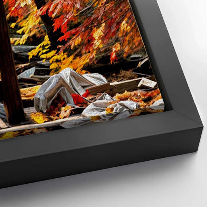 Save 33% When You Add A Frame To Your 36x24 Crossing Autumn Wall Art Canvas Now