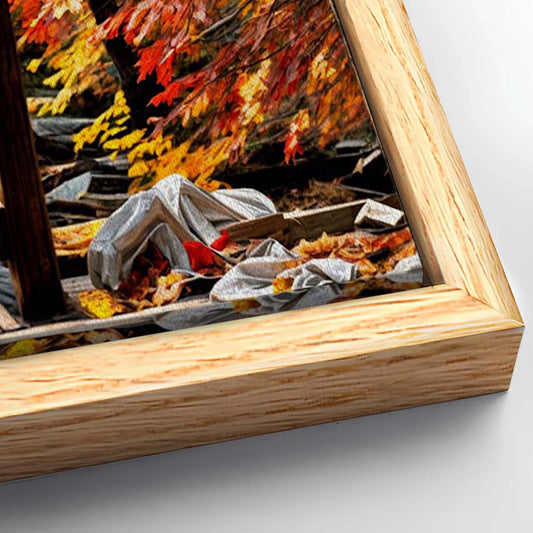 Save 33% When You Add A Frame To Your 36x24 Crossing Autumn Wall Art Canvas Now