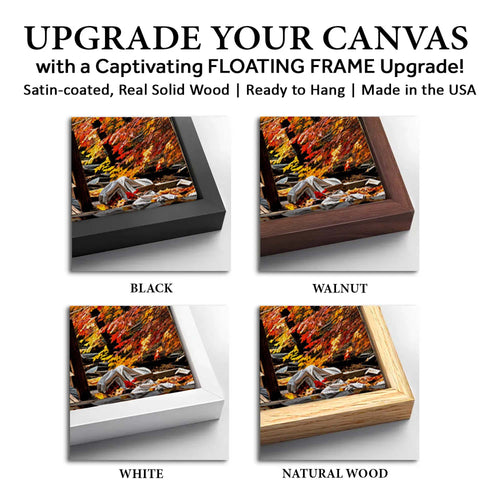 Save 33% When You Add A Frame To Your 36x24 Crossing Autumn Wall Art Canvas Now
