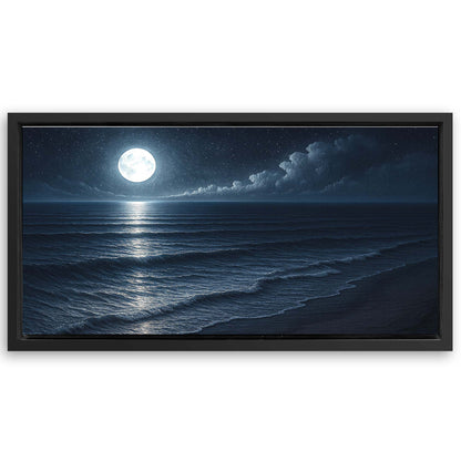 Save 33% When You Add A Frame To Your 20x10 Beach Shoreline Coastal Wall Art Canvas Now