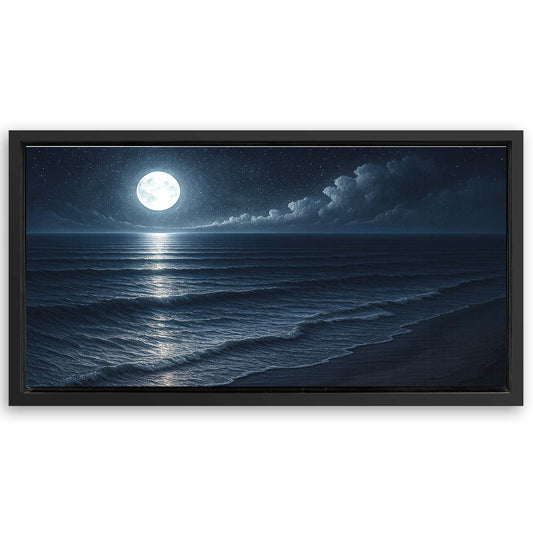 Save 33% When You Add A Frame To Your 48x24 Beach Shoreline Coastal Wall Art Canvas Now