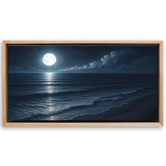 Save 33% When You Add A Frame To Your 60x30 Beach Shoreline Coastal Wall Art Canvas Now