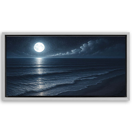 Save 33% When You Add A Frame To Your 20x10 Beach Shoreline Coastal Wall Art Canvas Now