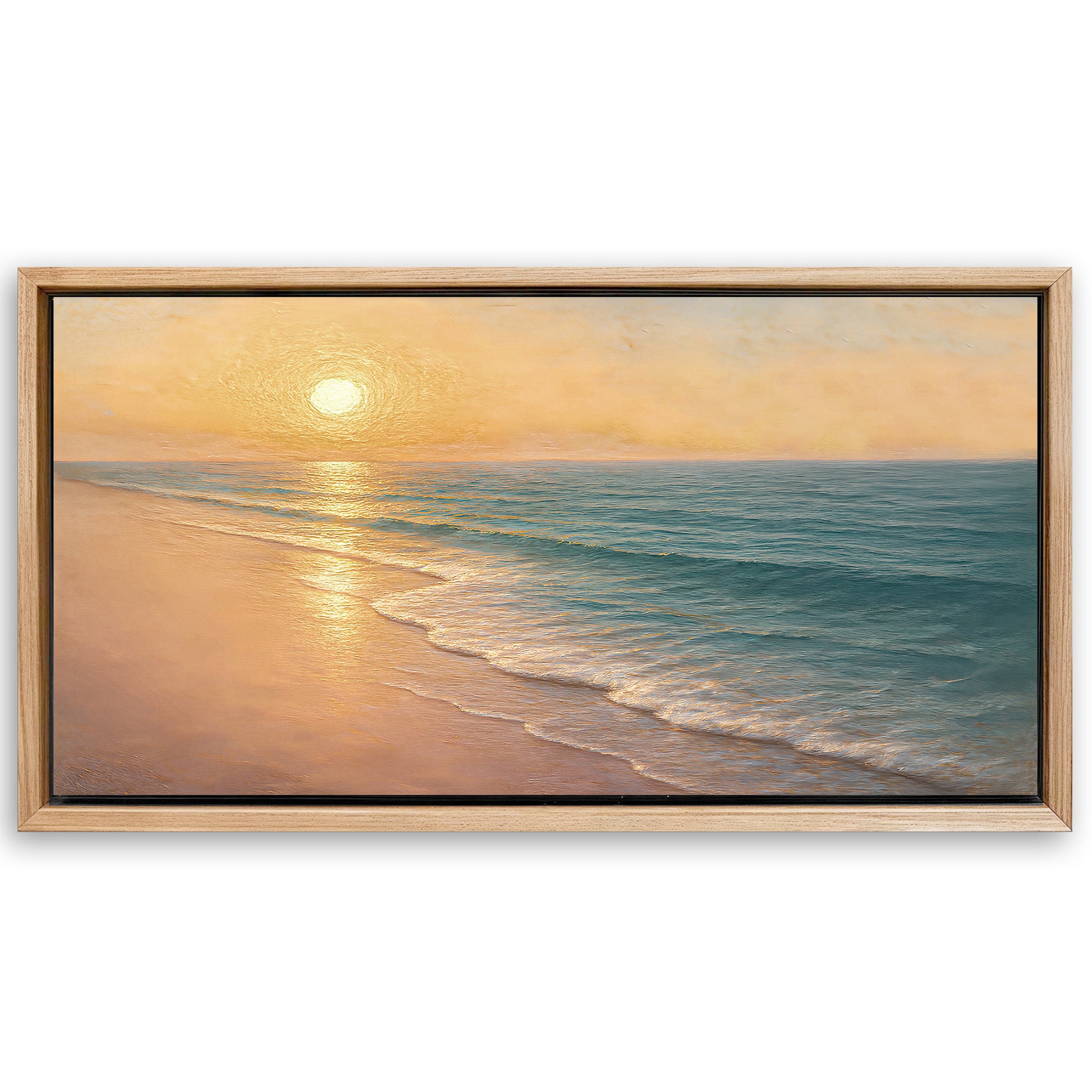 Save 33% When You Add A Frame To Your 20x10 Beach Shoreline Coastal Wall Art IV Canvas Now