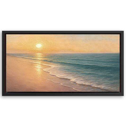 Save 33% When You Add A Frame To Your 48x24 Beach Shoreline Coastal Wall Art IV Canvas Now