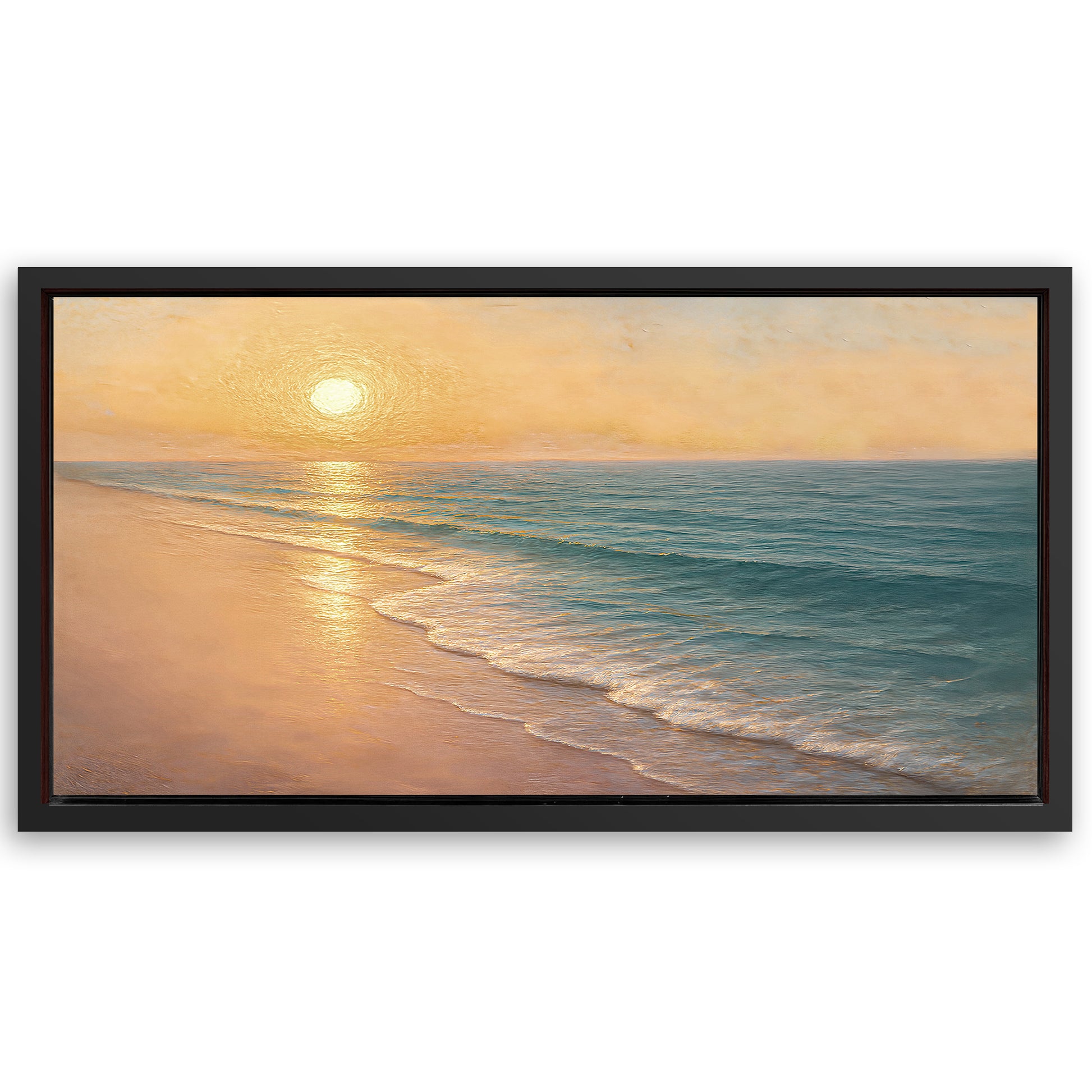 Save 33% When You Add A Frame To Your 20x10 Beach Shoreline Coastal Wall Art IV Canvas Now