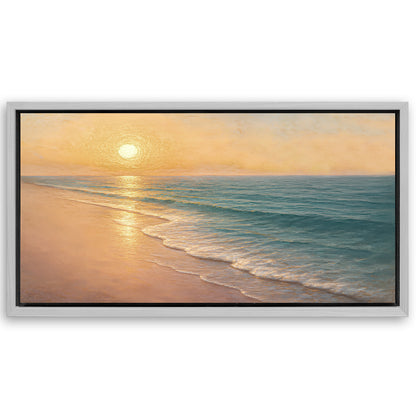 Save 33% When You Add A Frame To Your 20x10 Beach Shoreline Coastal Wall Art IV Canvas Now