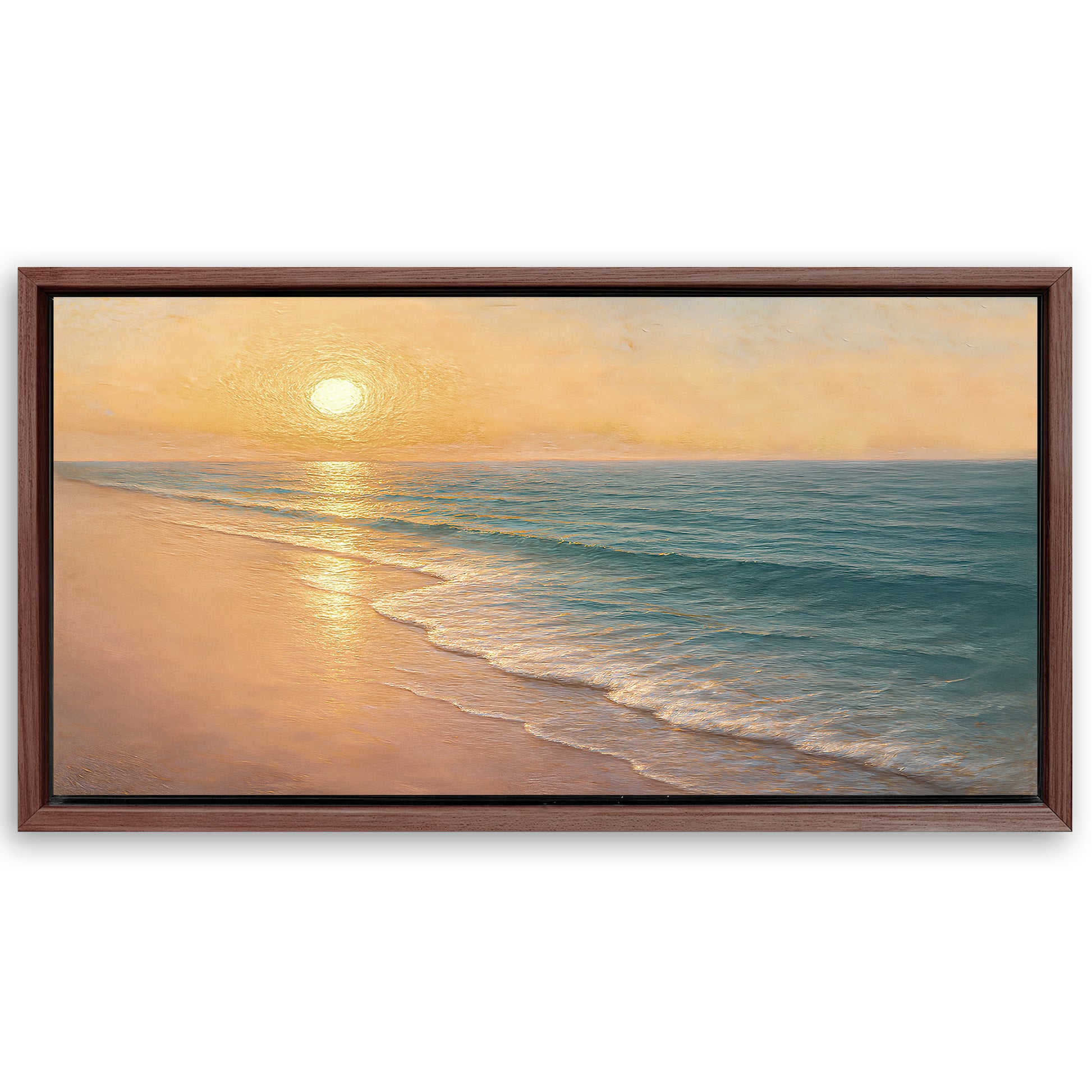 Save 33% When You Add A Frame To Your 20x10 Beach Shoreline Coastal Wall Art IV Canvas Now