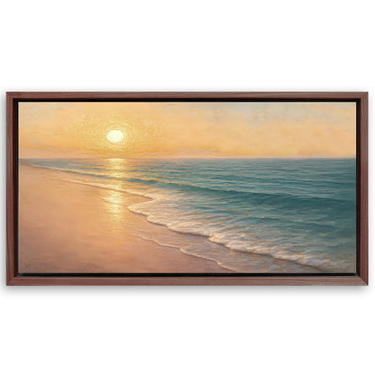 Save 33% When You Add A Frame To Your 20x10 Beach Shoreline Coastal Wall Art IV Canvas Now