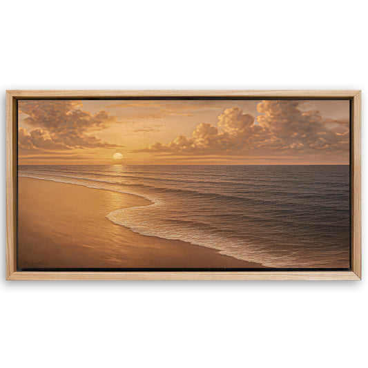 Save 33% When You Add A Frame To Your 20x10 Beach Shoreline Coastal Wall Art VIII Canvas Now