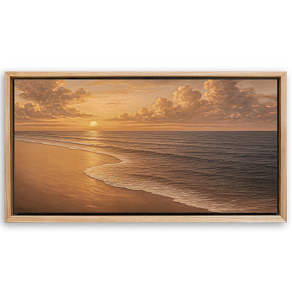 Save 33% When You Add A Frame To Your 48x24 Beach Shoreline Coastal Wall Art VIII Canvas Now