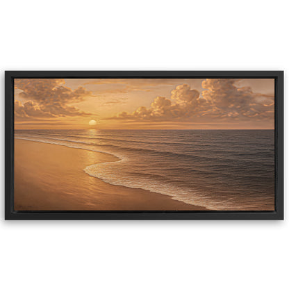 Save 33% When You Add A Frame To Your 20x10 Beach Shoreline Coastal Wall Art VIII Canvas Now