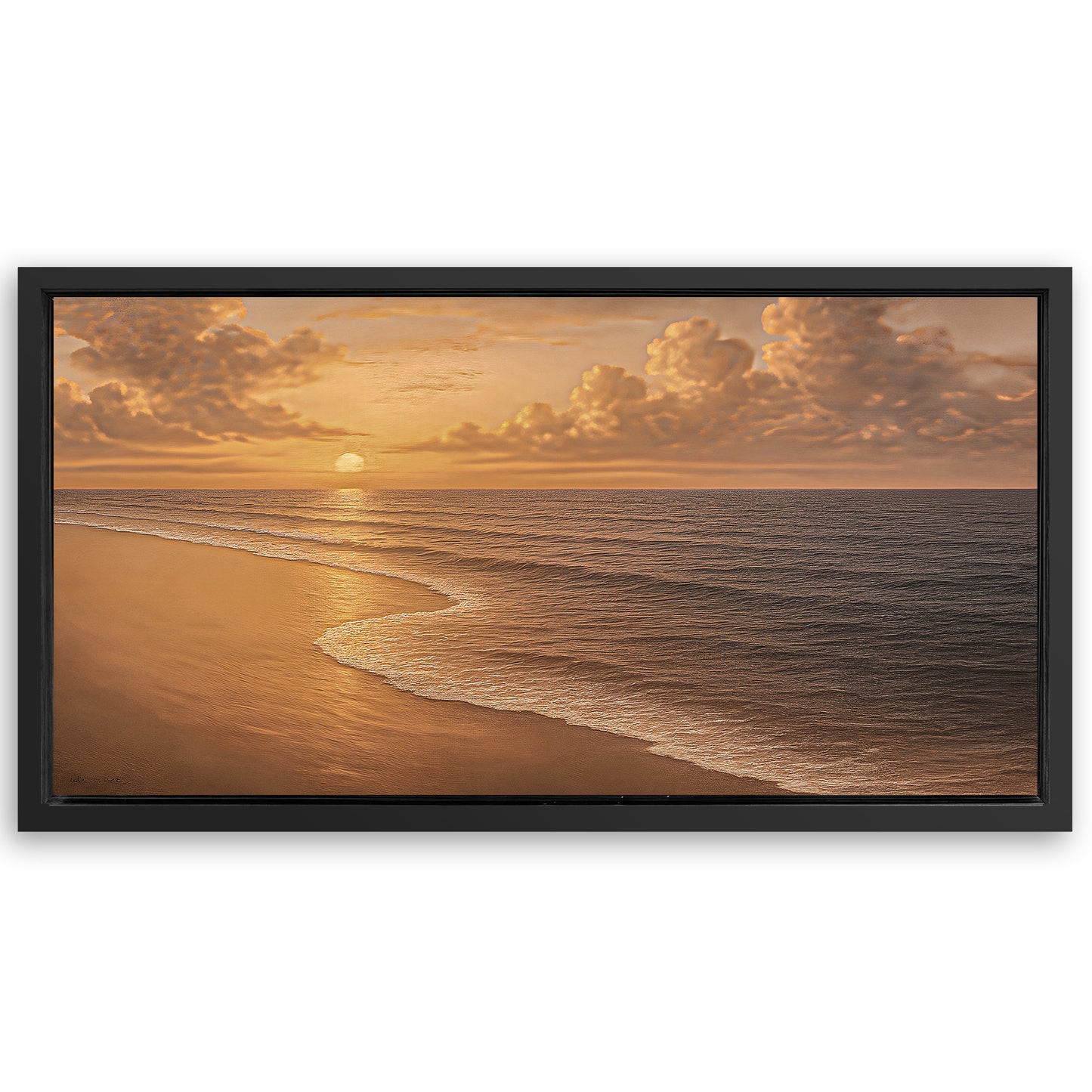 Save 33% When You Add A Frame To Your 48x24 Beach Shoreline Coastal Wall Art VIII Canvas Now