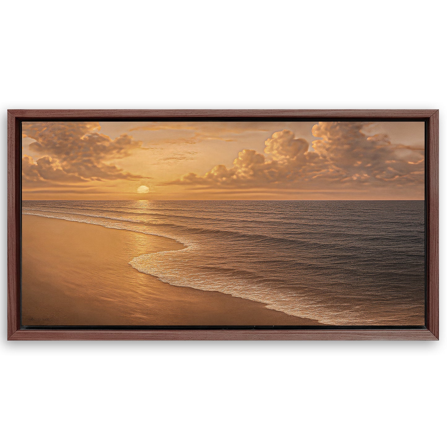Save 33% When You Add A Frame To Your 20x10 Beach Shoreline Coastal Wall Art VIII Canvas Now