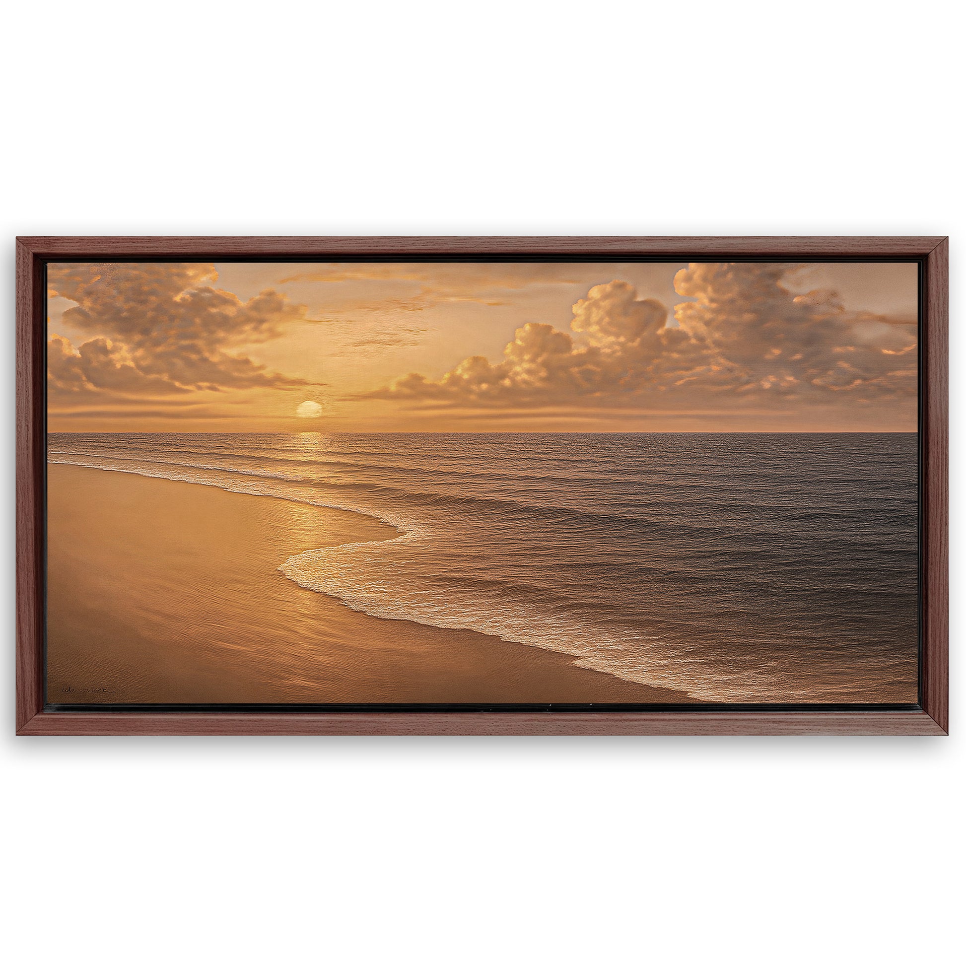 Save 33% When You Add A Frame To Your 48x24 Beach Shoreline Coastal Wall Art VIII Canvas Now