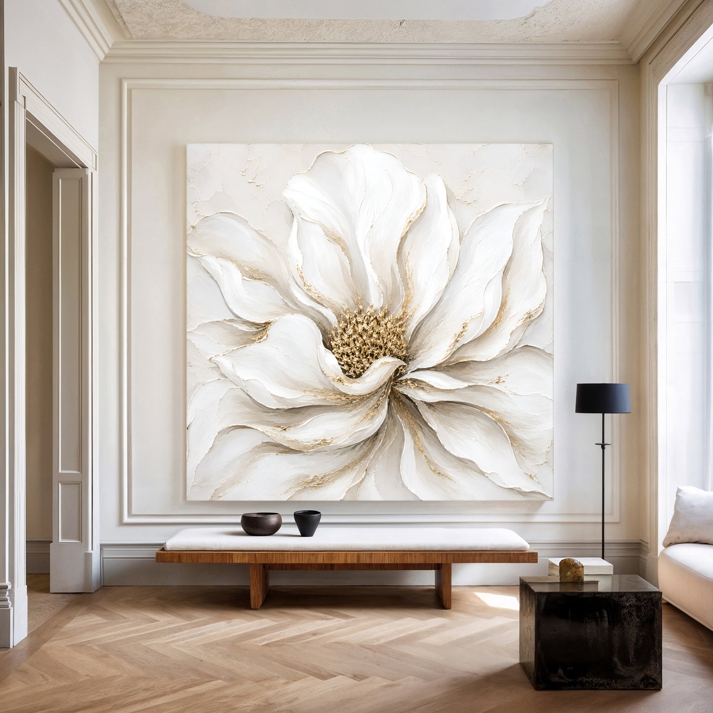 White And Gold Flower