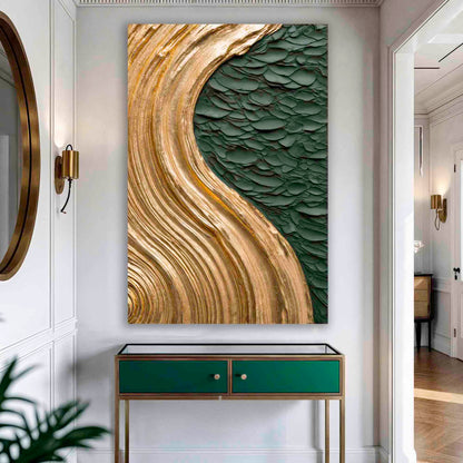 Contemporary Metallic Relief Wall Art