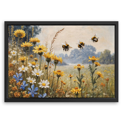 Save 33% When You Add A Frame To Your 18x12 Vintage Wildflowers Wall Art Canvas Now