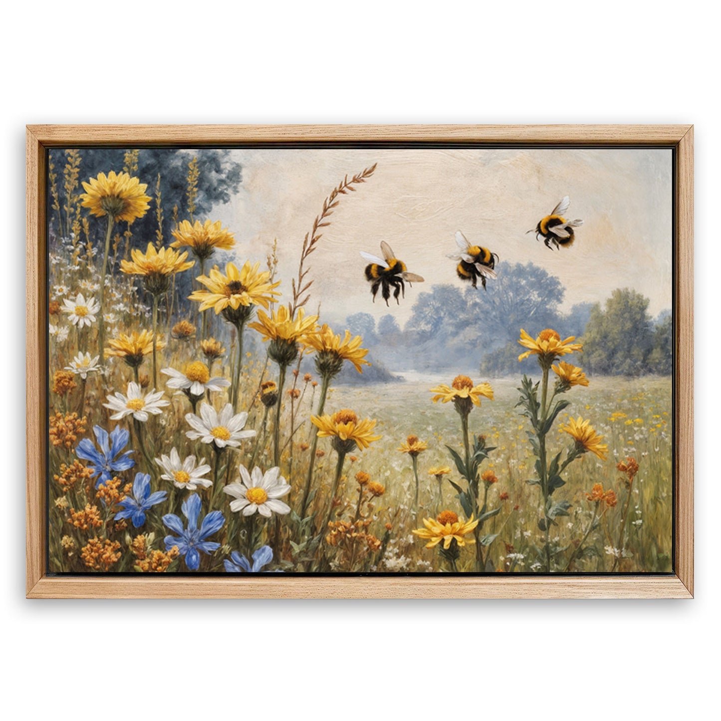 Save 33% When You Add A Frame To Your 36x24 Vintage Wildflowers Wall Art Canvas Now