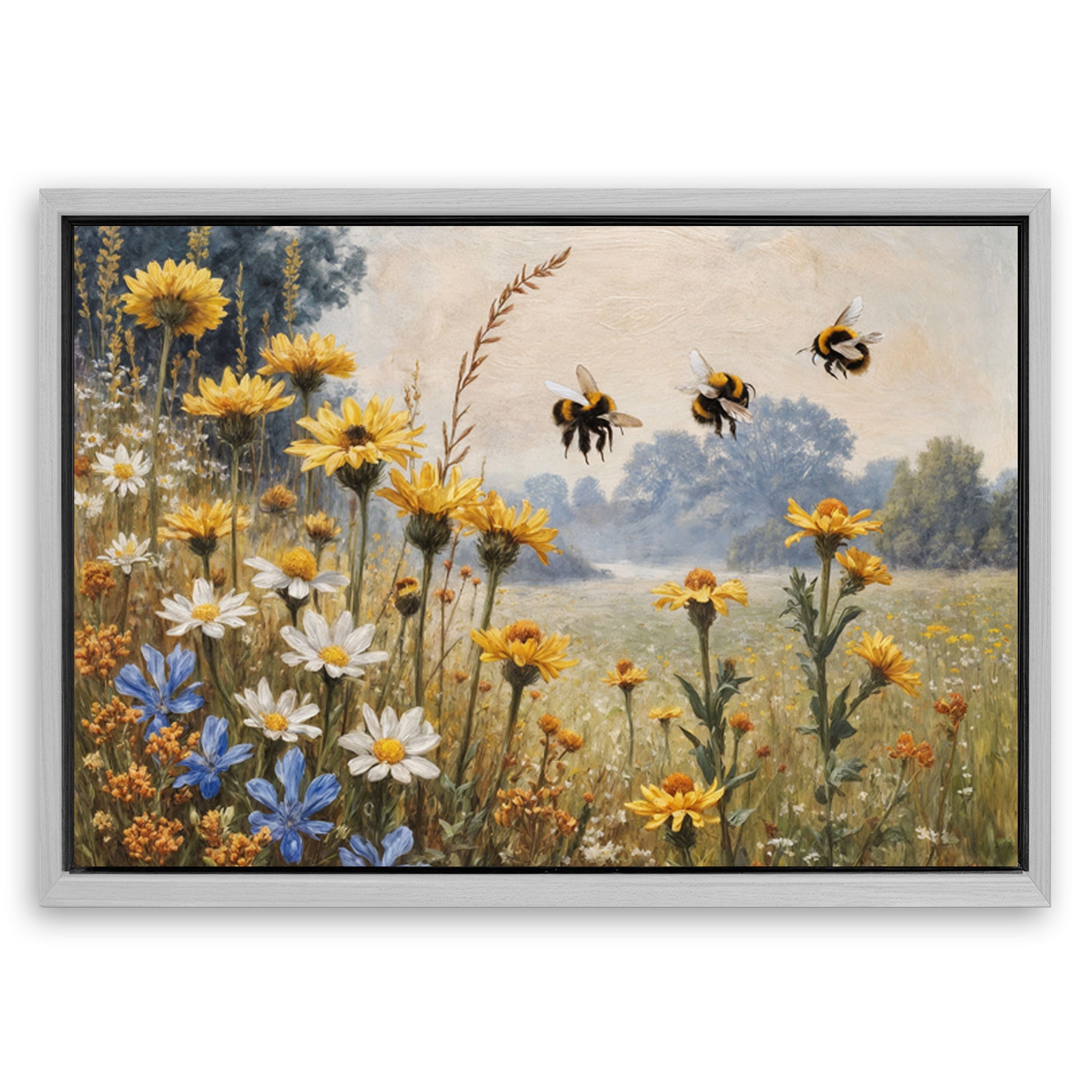 Save 33% When You Add A Frame To Your 18x12 Vintage Wildflowers Wall Art Canvas Now