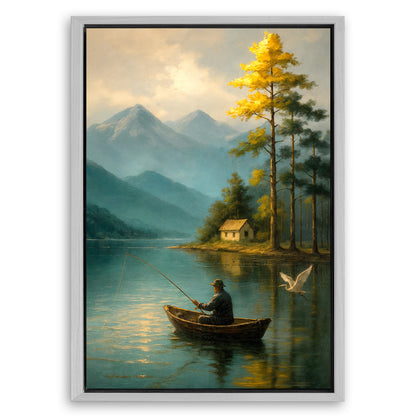 Save 33% When You Add A Frame To Your 24x16 A Quiet Catch Wall Art Canvas Now
