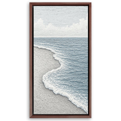 Save 33% When You Add A Frame To Your 60x30 White Waves Abstract Wall Art Canvas Now