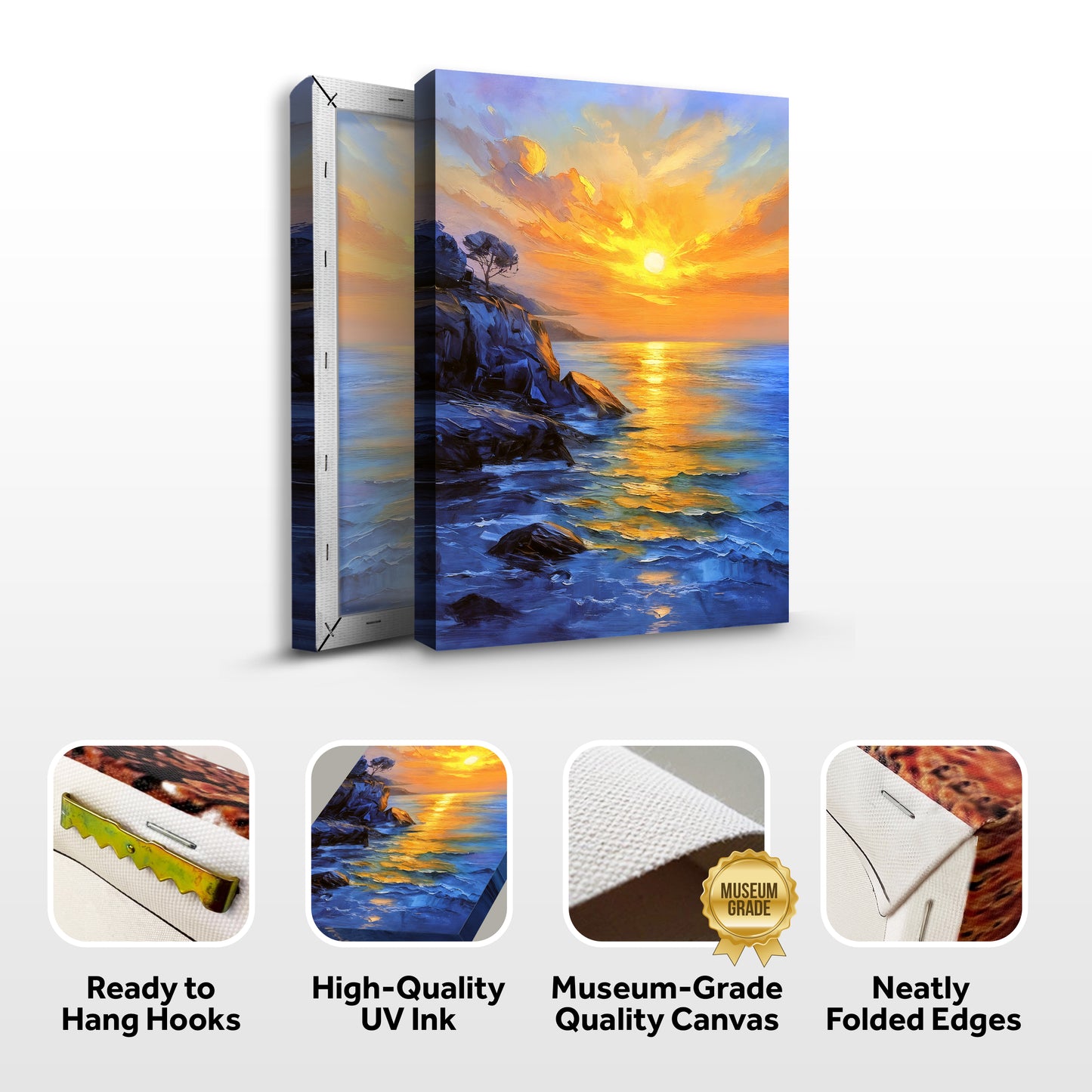 Golden Sunrise Coastal Wall Art