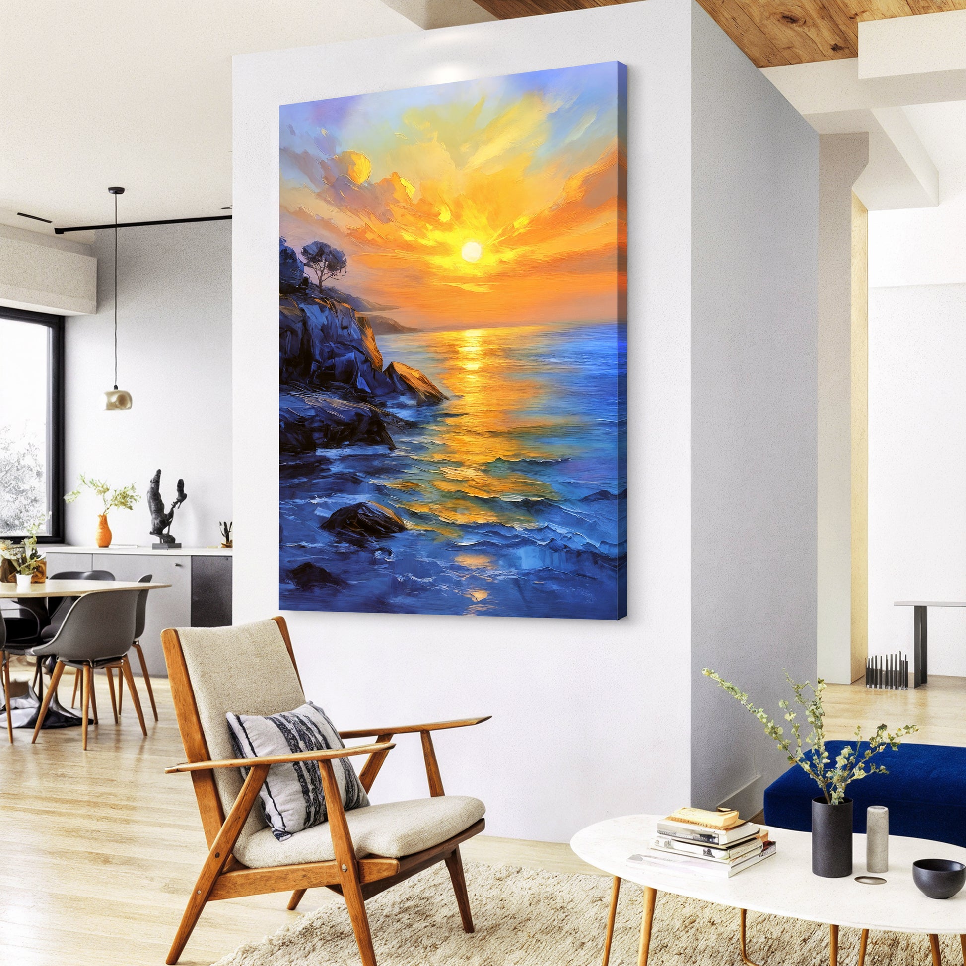 Golden Sunrise Coastal Wall Art