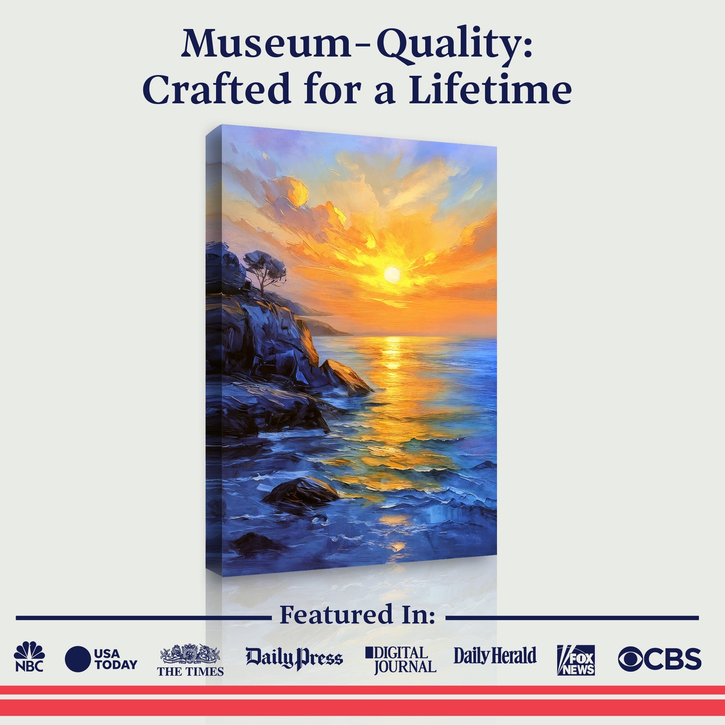 Golden Sunrise Coastal Wall Art