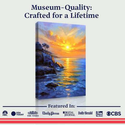 Golden Sunrise Coastal Wall Art