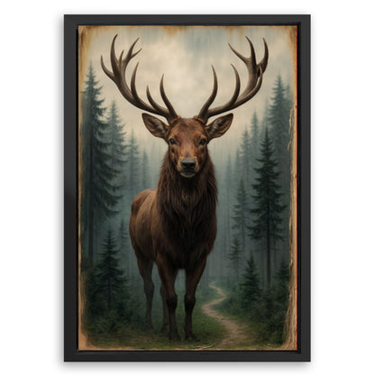 Save 33% When You Add A Frame To Your 48x32 Majestic Morning Light Stag Wall Art Canvas Now