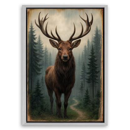 Save 33% When You Add A Frame To Your 48x32 Majestic Morning Light Stag Wall Art Canvas Now