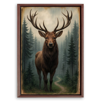 Save 33% When You Add A Frame To Your 48x32 Majestic Morning Light Stag Wall Art Canvas Now