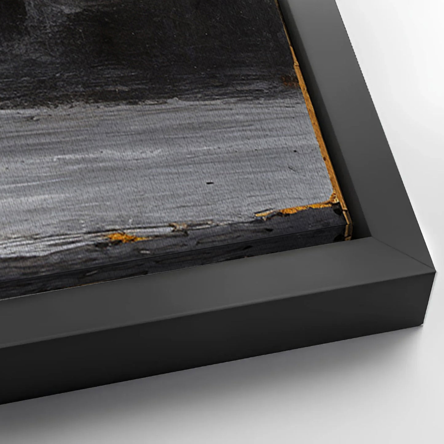 Save 33% When You Add A Frame To Your 18x12 Magnolia Bloom in Gold Abstract Wall Art Canvas Now