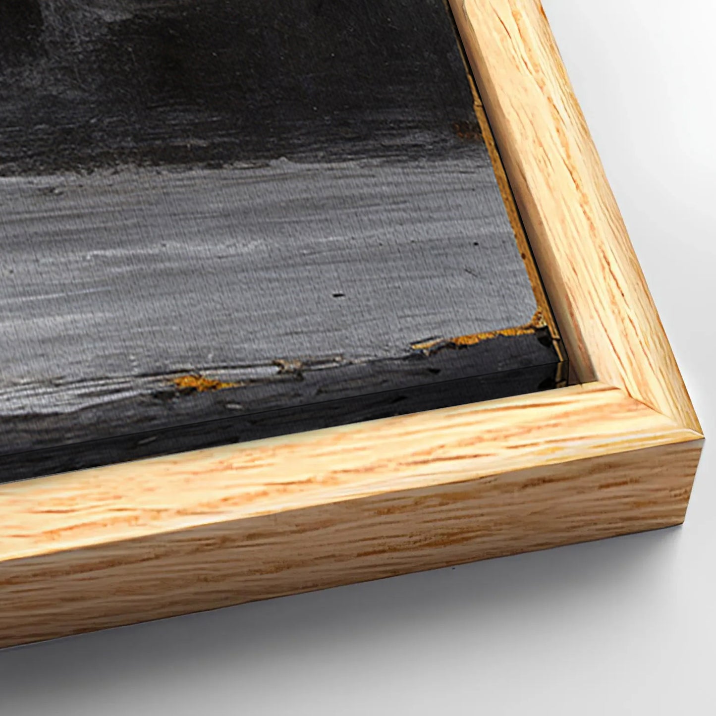 Save 33% When You Add A Frame To Your 18x12 Magnolia Bloom in Gold Abstract Wall Art Canvas Now