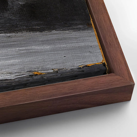 Save 33% When You Add A Frame To Your 18x12 Magnolia Bloom in Gold Abstract Wall Art Canvas Now