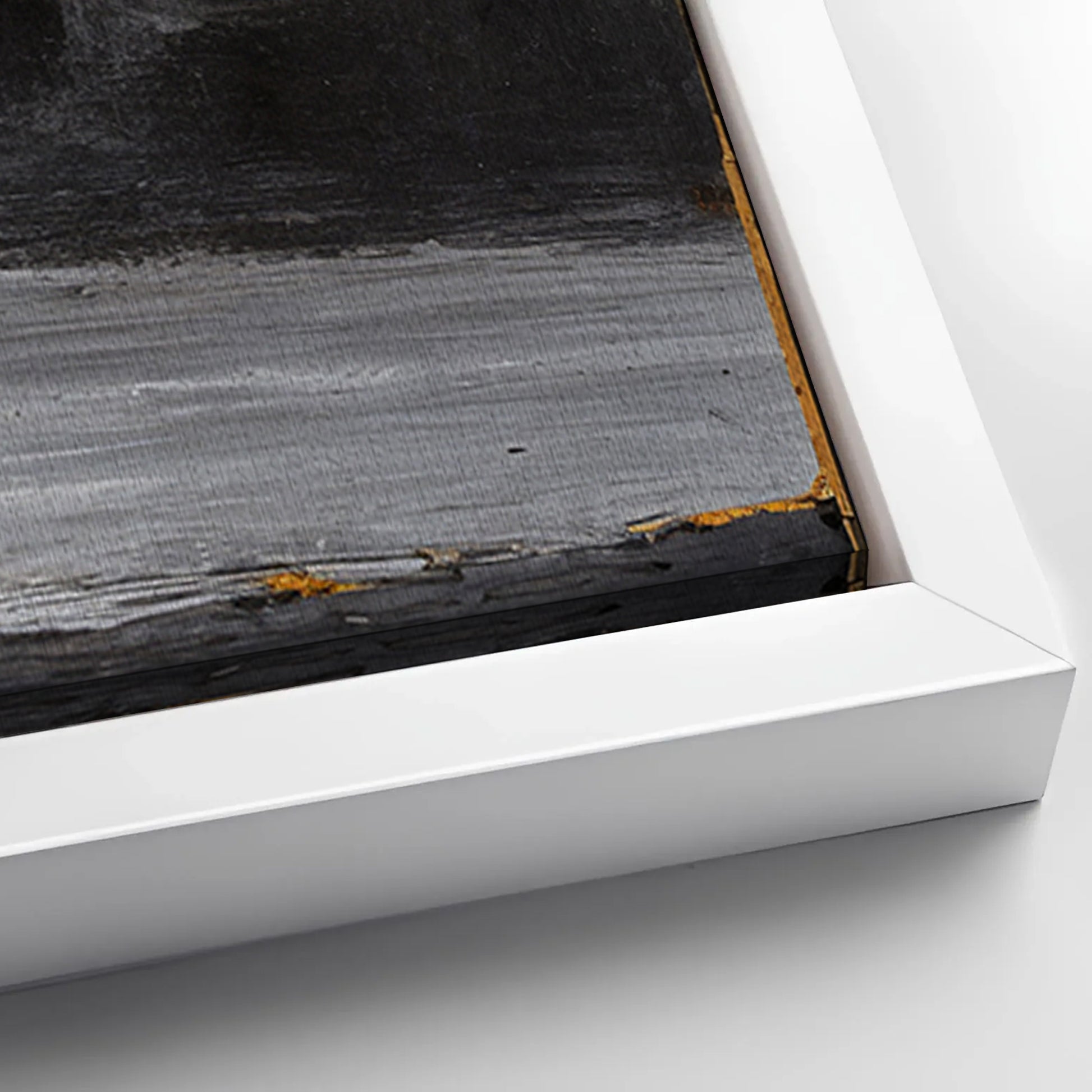 Save 33% When You Add A Frame To Your 18x12 Magnolia Bloom in Gold Abstract Wall Art Canvas Now