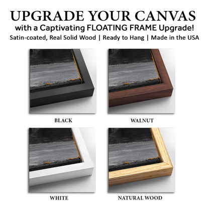 Save 33% When You Add A Frame To Your 18x12 Magnolia Bloom in Gold Abstract Wall Art Canvas Now