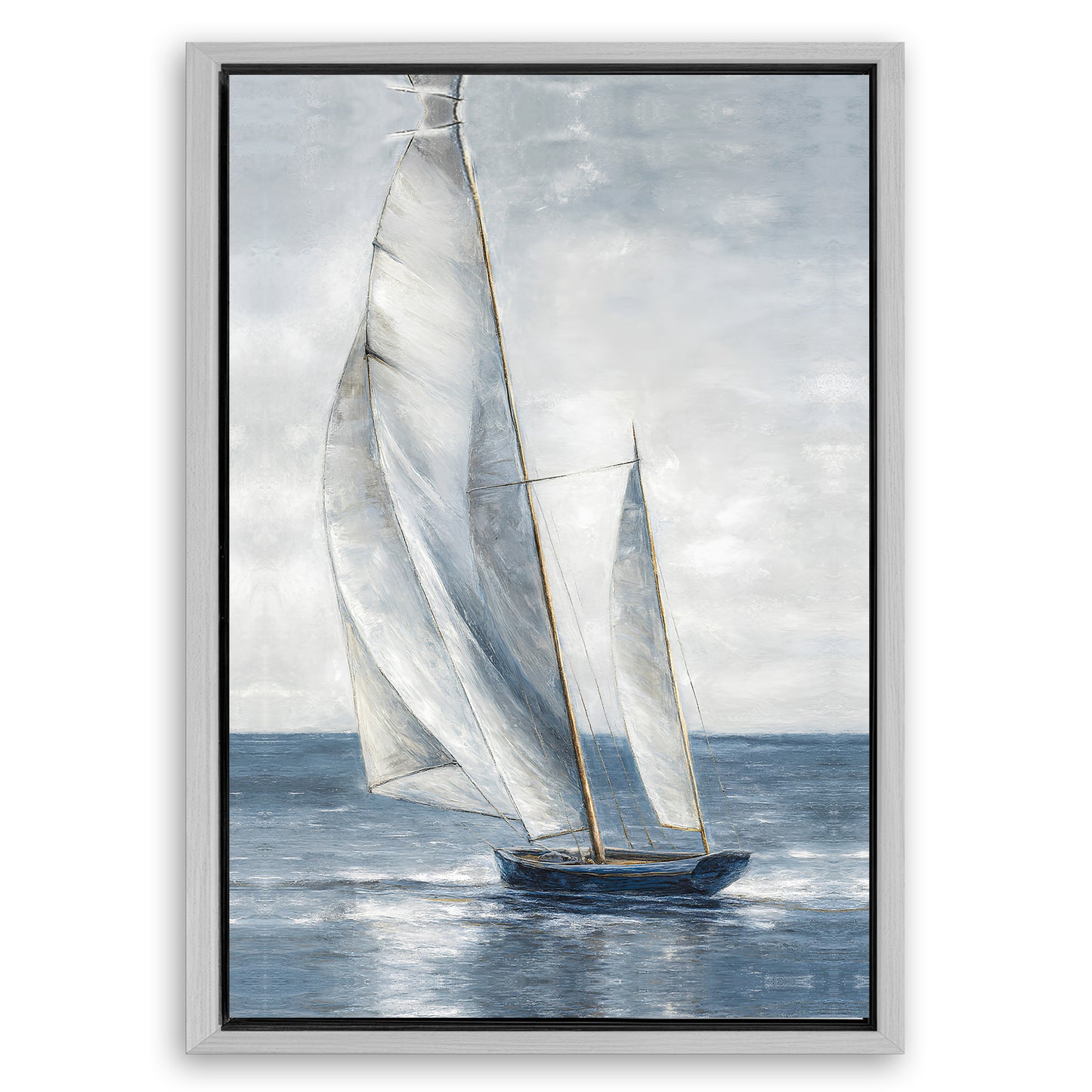 Save 33% When You Add A Frame To Your 36x24 Nautical Abstraction Wall Art Canvas Now