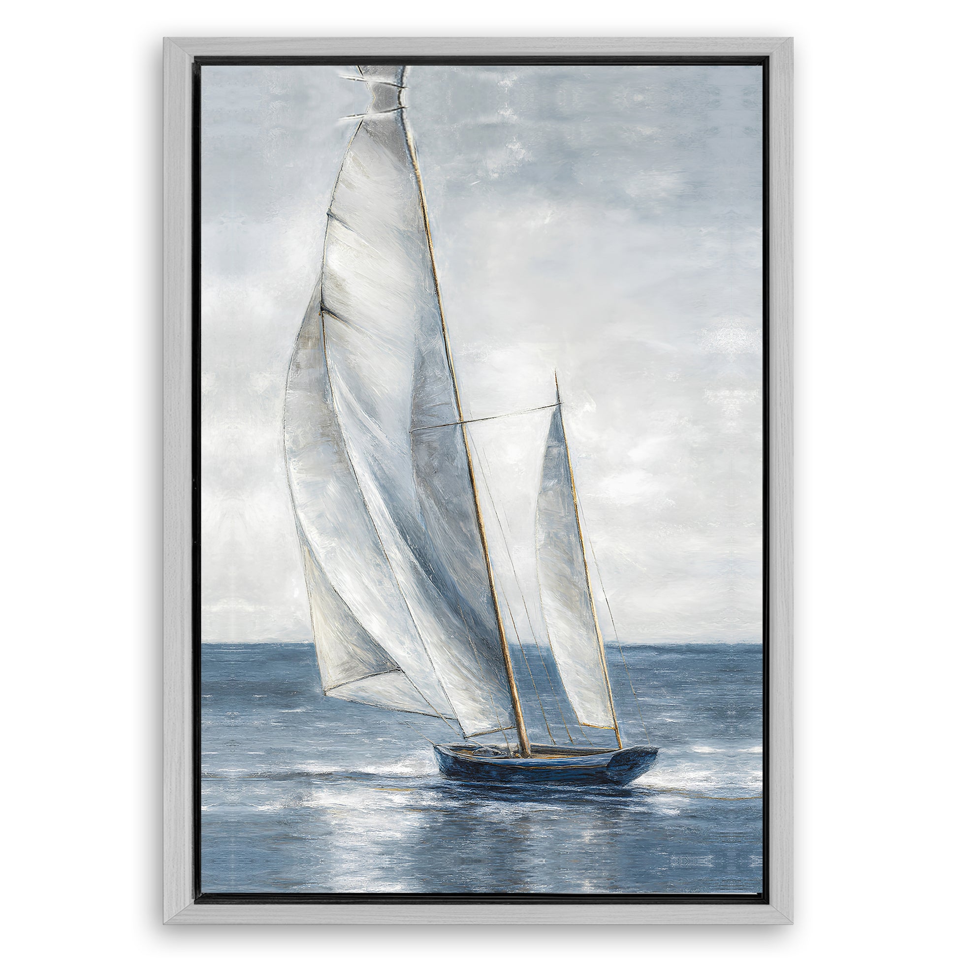 Save 33% When You Add A Frame To Your 36x24 Nautical Abstraction Wall Art Canvas Now