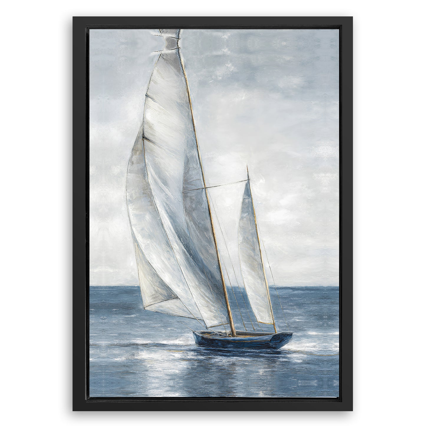 Save 33% When You Add A Frame To Your 36x24 Nautical Abstraction Wall Art Canvas Now