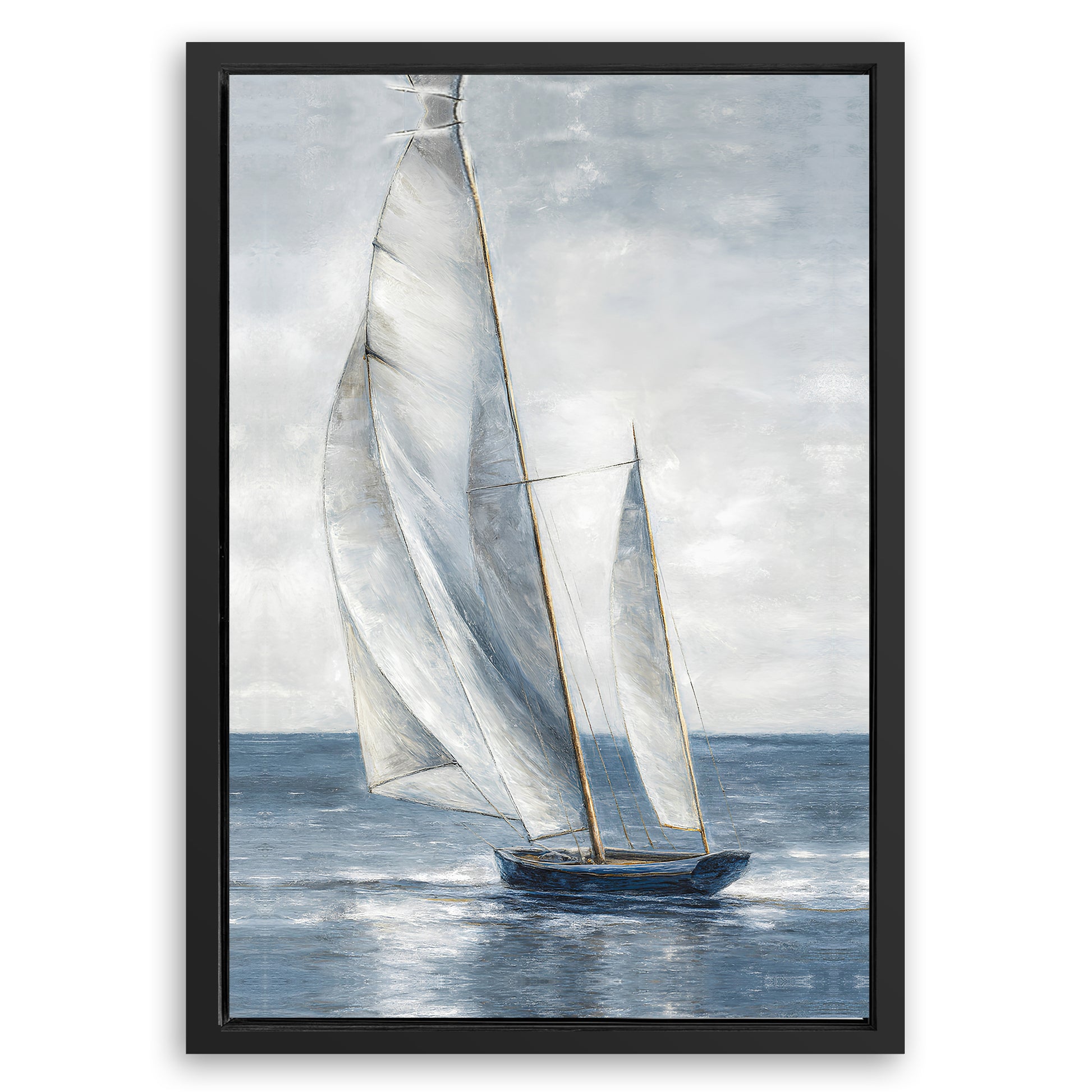 Save 33% When You Add A Frame To Your 36x24 Nautical Abstraction Wall Art Canvas Now