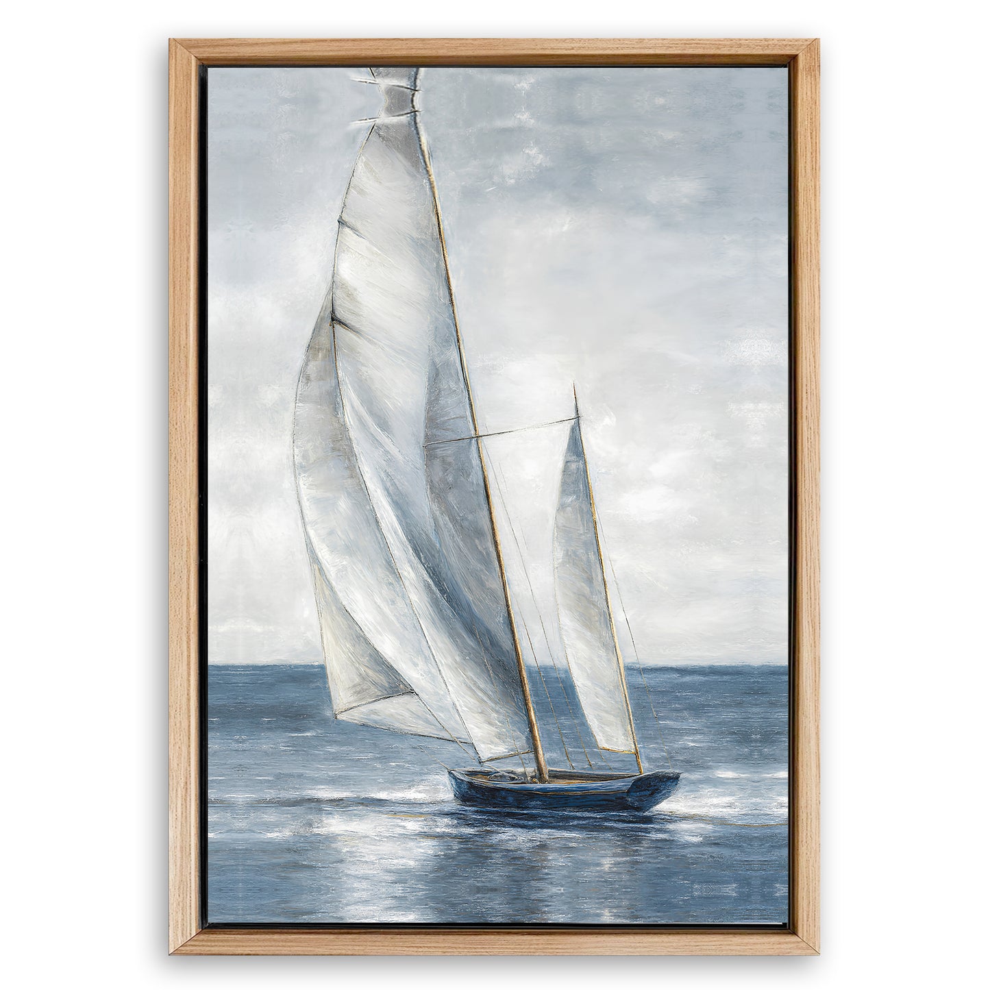 Save 33% When You Add A Frame To Your 36x24 Nautical Abstraction Wall Art Canvas Now