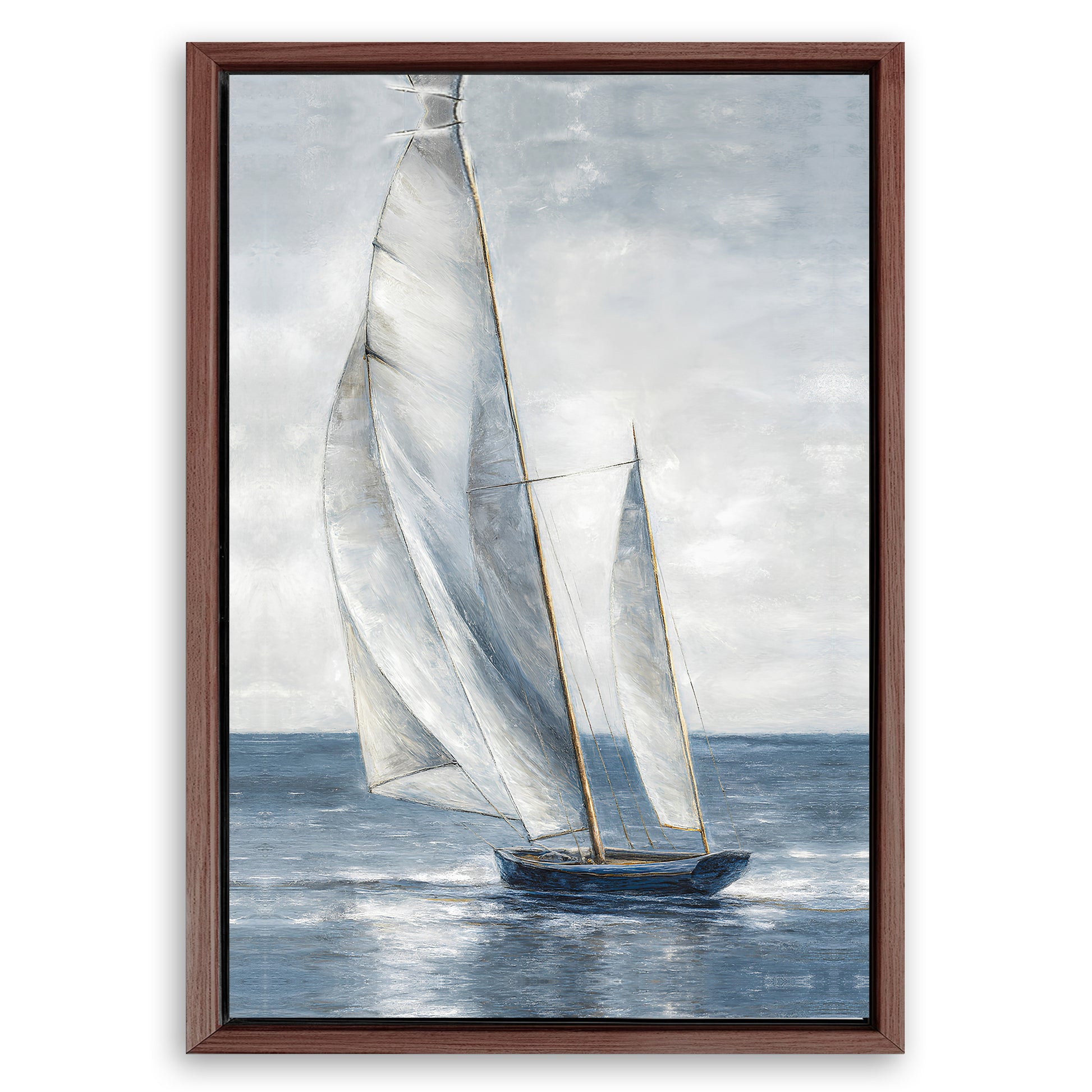 Save 33% When You Add A Frame To Your 36x24 Nautical Abstraction Wall Art Canvas Now